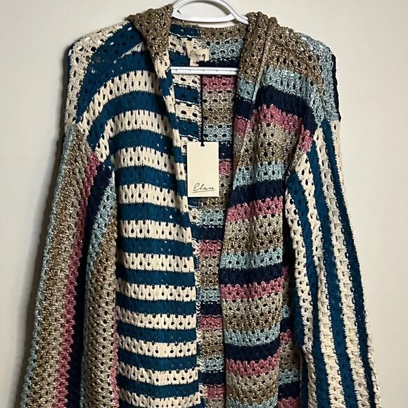 Elan long sleeve cardigan with hood for women - size L - Picture 1 of 7